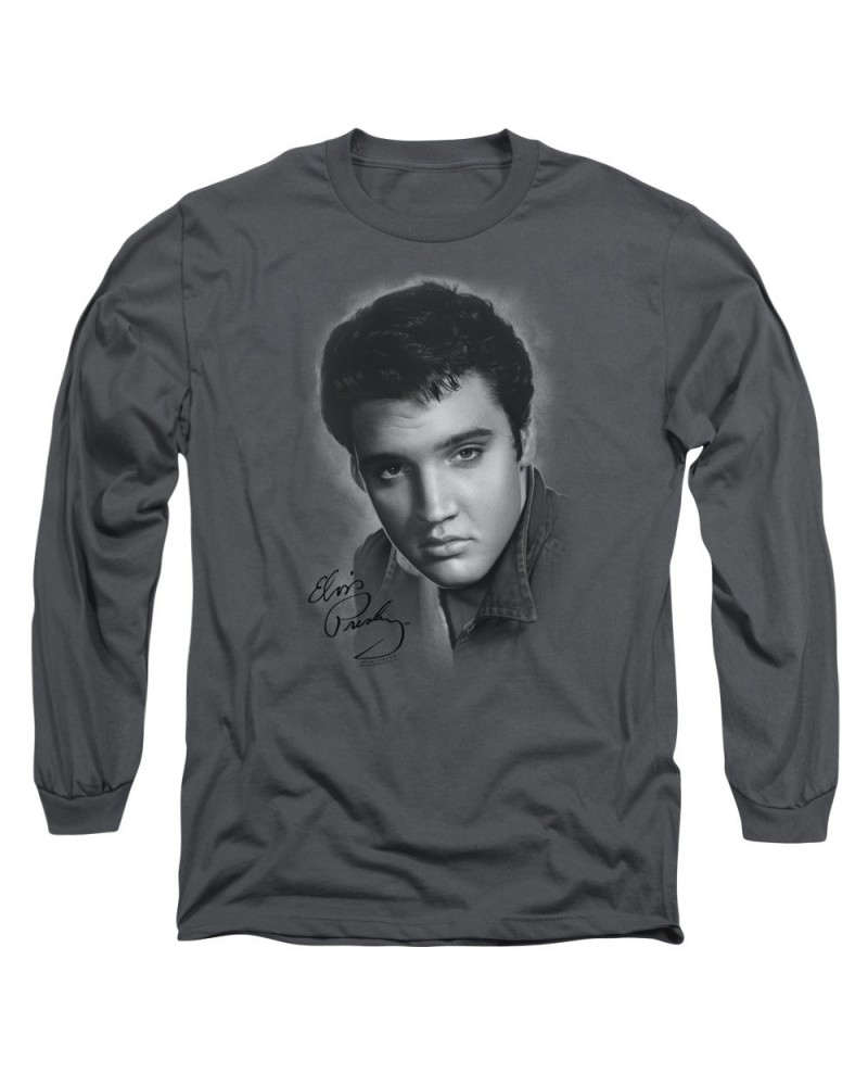 Elvis Presley T Shirt | GREY PORTRAIT Premium Tee $9.03 Shirts