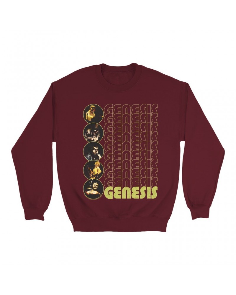 Genesis Sweatshirt | The Carpet Crawlers Album Design Distressed Sweatshirt $13.98 Sweatshirts