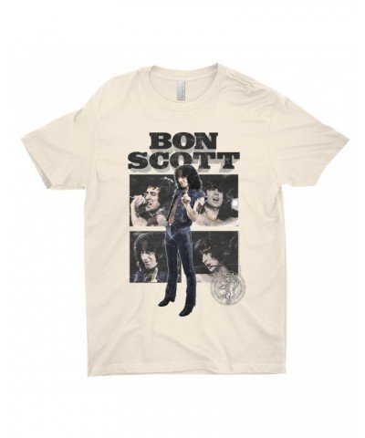 Bon Scott T-Shirt | Vintage Color Photo Collage Shirt $7.73 Shirts