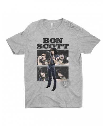 Bon Scott T-Shirt | Vintage Color Photo Collage Shirt $7.73 Shirts