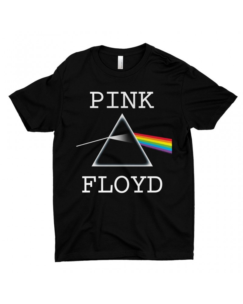 Pink Floyd T-Shirt | The Classic Dark Side Of The Moon Prism Logo Distressed Shirt $11.73 Shirts