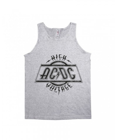 AC/DC Unisex Tank Top | High Voltage Logo Distressed Shirt $9.73 Shirts