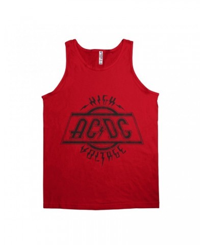 AC/DC Unisex Tank Top | High Voltage Logo Distressed Shirt $9.73 Shirts