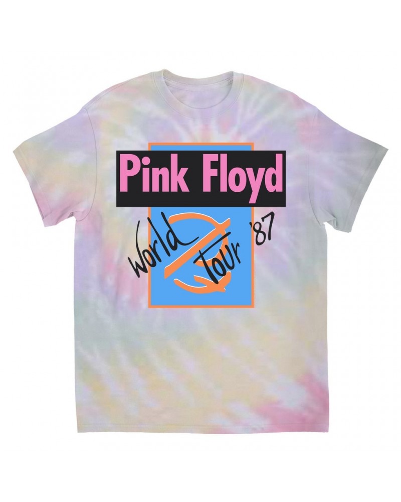 Pink Floyd T-Shirt | World Tour '87 Logo Tie Dye Shirt $11.05 Shirts