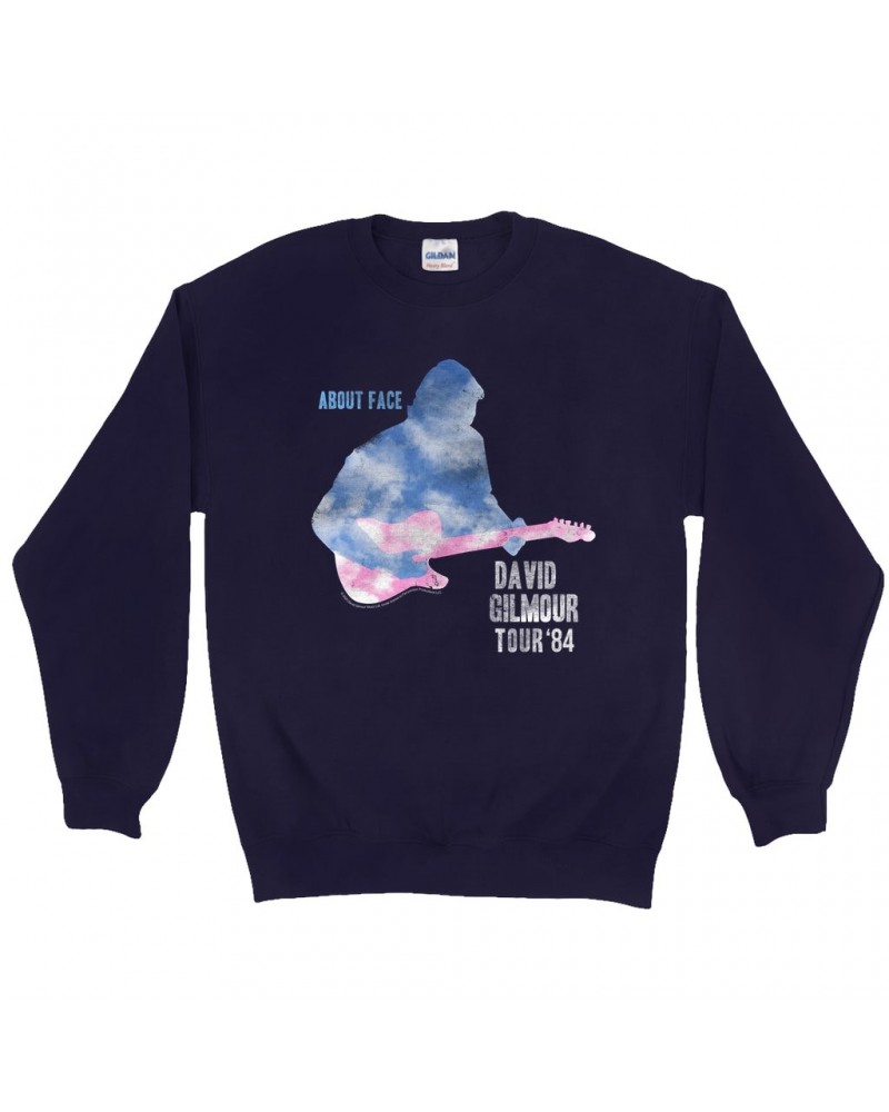 David Gilmour Sweatshirt | About Face Concert Tour Sweatshirt $11.88 Sweatshirts