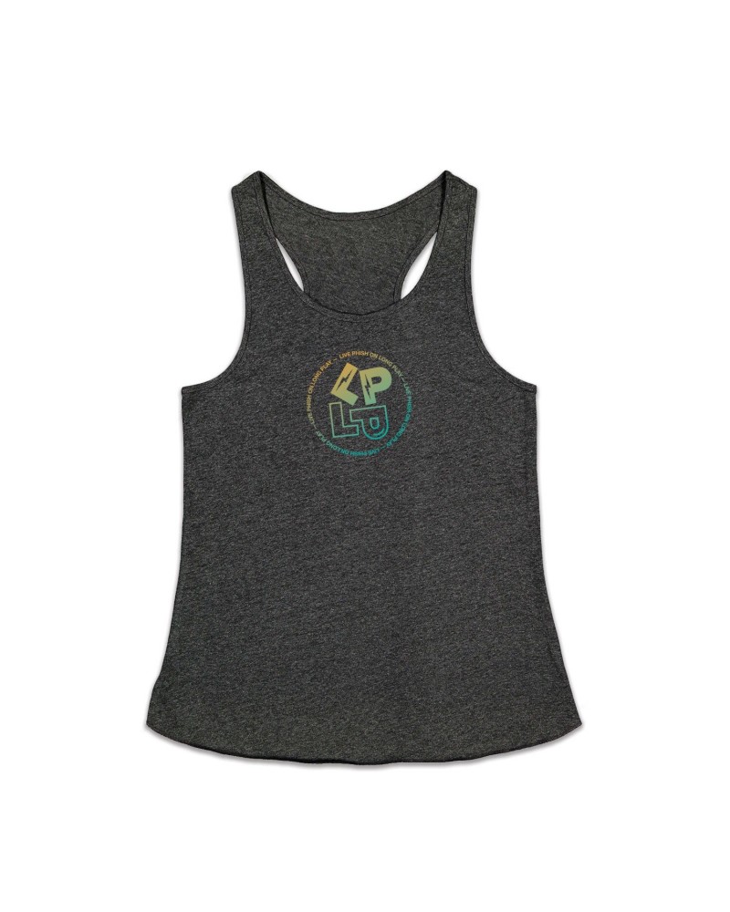 Phish LP on LP Racerback Tank Top on Heather Charcoal $7.75 Vinyl