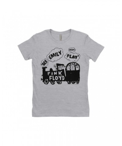 Pink Floyd Ladies' Boyfriend T-Shirt | See Emily Play Train Sketch Shirt $11.48 Shirts