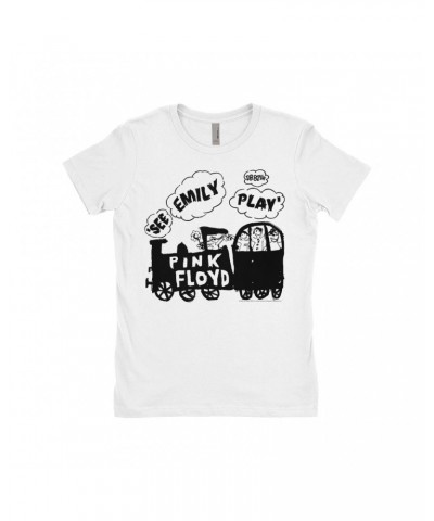 Pink Floyd Ladies' Boyfriend T-Shirt | See Emily Play Train Sketch Shirt $11.48 Shirts