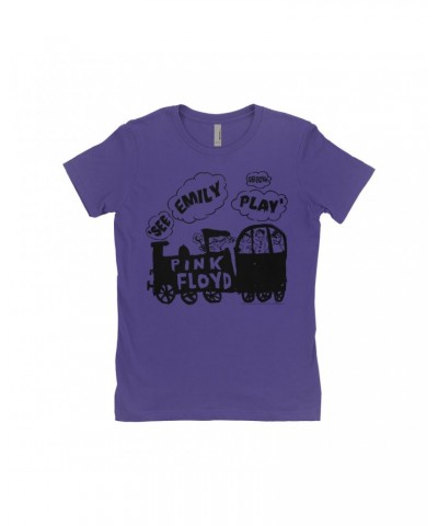 Pink Floyd Ladies' Boyfriend T-Shirt | See Emily Play Train Sketch Shirt $11.48 Shirts