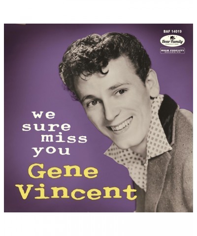 Gene Vincent We Sure Miss You Vinyl Record $12.60 Vinyl