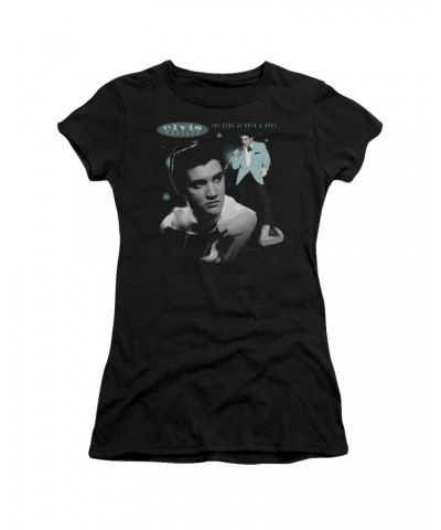 Elvis Presley Juniors Shirt | TEAL PORTRAIT Juniors T Shirt $5.27 Shirts