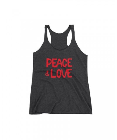 Woodstock Peace & Love Charcoal Racer Tank $13.94 Shirts