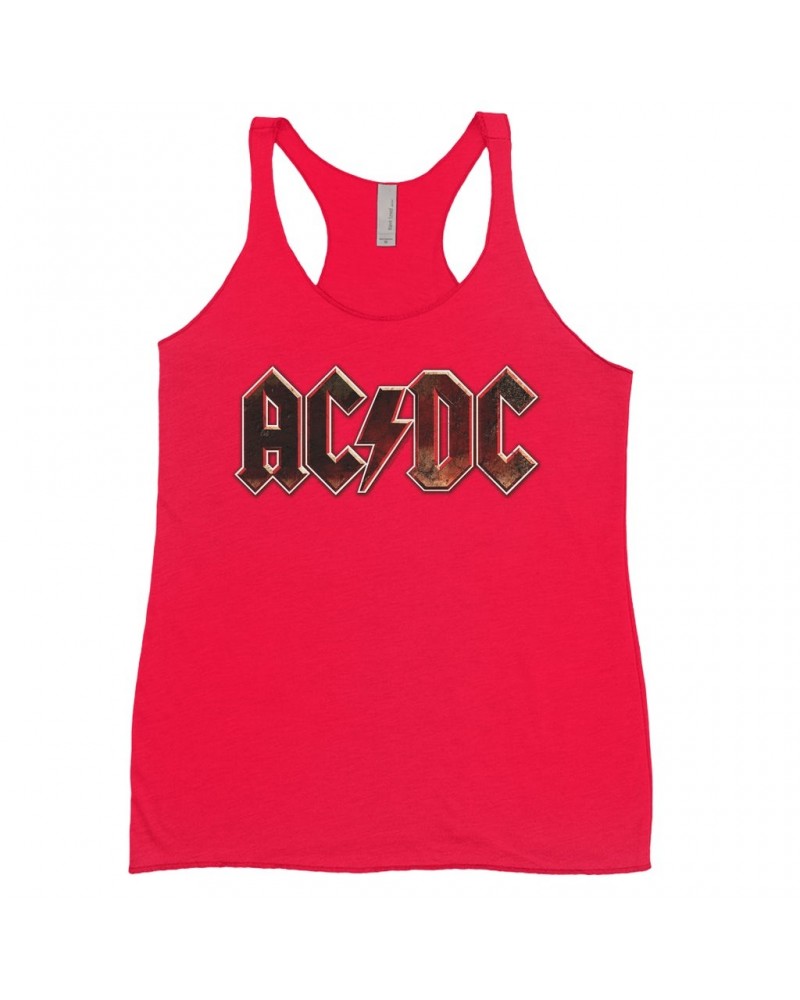 AC/DC Bold Colored Racerback Tank | Live At River Plate Metallic Logo Shirt $12.45 Shirts