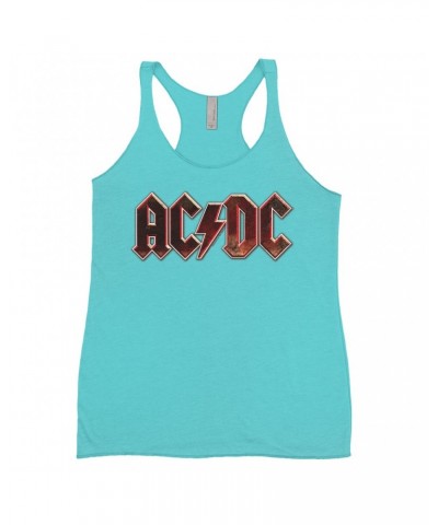 AC/DC Bold Colored Racerback Tank | Live At River Plate Metallic Logo Shirt $12.45 Shirts