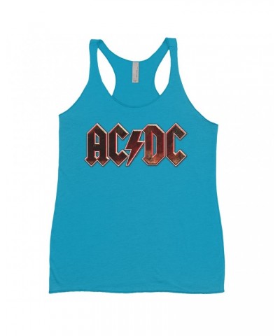 AC/DC Bold Colored Racerback Tank | Live At River Plate Metallic Logo Shirt $12.45 Shirts