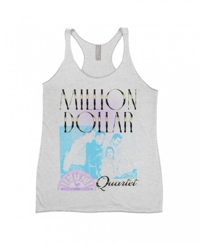 Sun Records Ladies' Tank Top | Pastel Million Dollar Quartet Image Shirt $10.42 Shirts