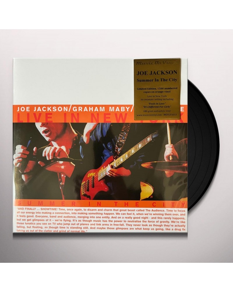 Joe Jackson SUMMER IN THE CITY: LIVE IN NEW YORK (2LP/LIMITED/ORANGE VINYL/180G/GATEFOLD/NUMBERED) Vinyl Record $21.85 Vinyl