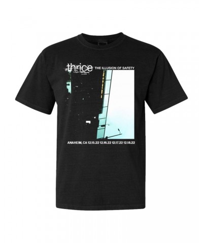 Thrice Illusion of Safety Anaheim Dates Black Tee $10.85 Shirts