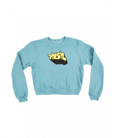 Phish Women’s Aquaphonic Crew Sweatshirt on Blue Lagoon $22.55 Sweatshirts