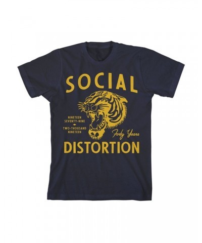 Social Distortion Tiger Head T-Shirt (Navy) $10.08 Shirts