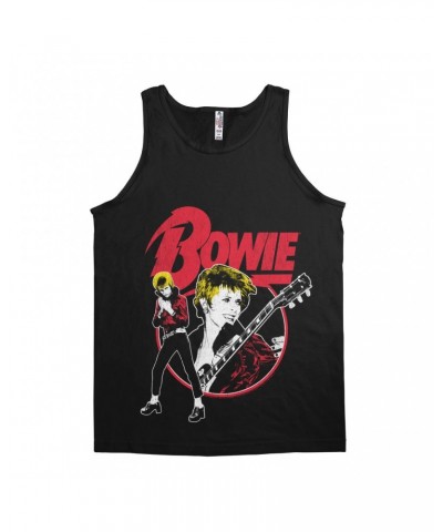 David Bowie Unisex Tank Top | 1972 Photo Collage Distressed Shirt $7.73 Shirts