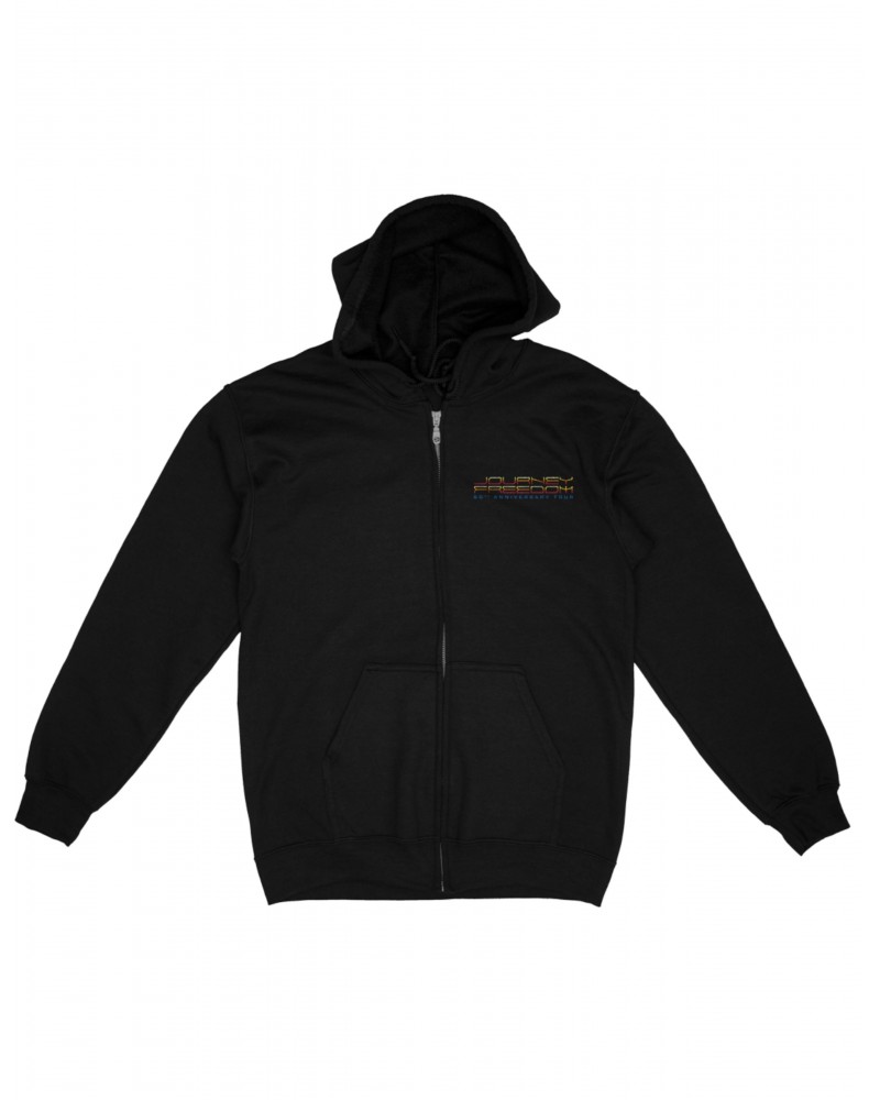 Journey Black 50th Anniversary Tour Zip Hoodie $24.05 Sweatshirts