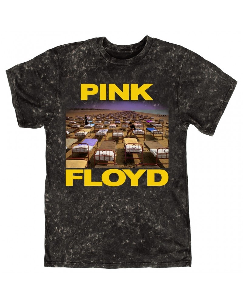 Pink Floyd T-shirt | A Momentary Lapse of Reason Beds Yellow Logo Mineral Wash Shirt $14.38 Shirts