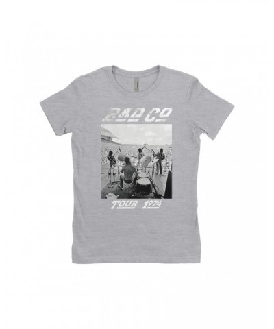 Bad Company Ladies' Boyfriend T-Shirt | 1974 On Stage Tour Shirt $10.98 Shirts