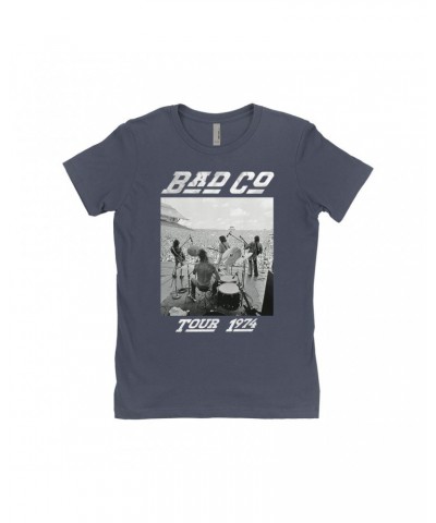 Bad Company Ladies' Boyfriend T-Shirt | 1974 On Stage Tour Shirt $10.98 Shirts