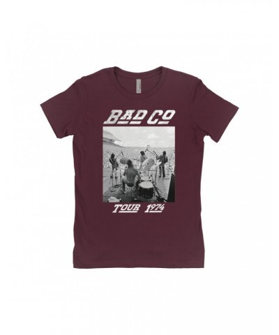 Bad Company Ladies' Boyfriend T-Shirt | 1974 On Stage Tour Shirt $10.98 Shirts