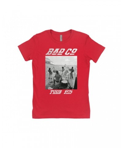 Bad Company Ladies' Boyfriend T-Shirt | 1974 On Stage Tour Shirt $10.98 Shirts