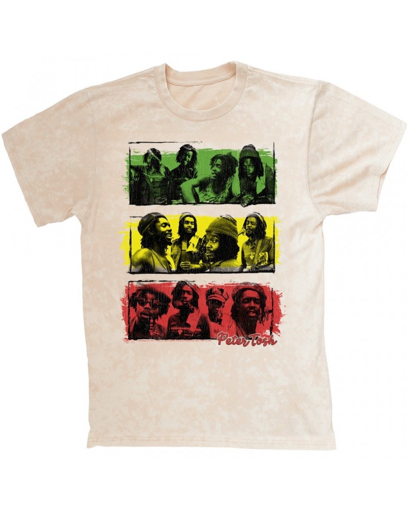 Peter Tosh T-shirt | Reggae Photo Collage Mineral Wash Shirt $12.58 Shirts