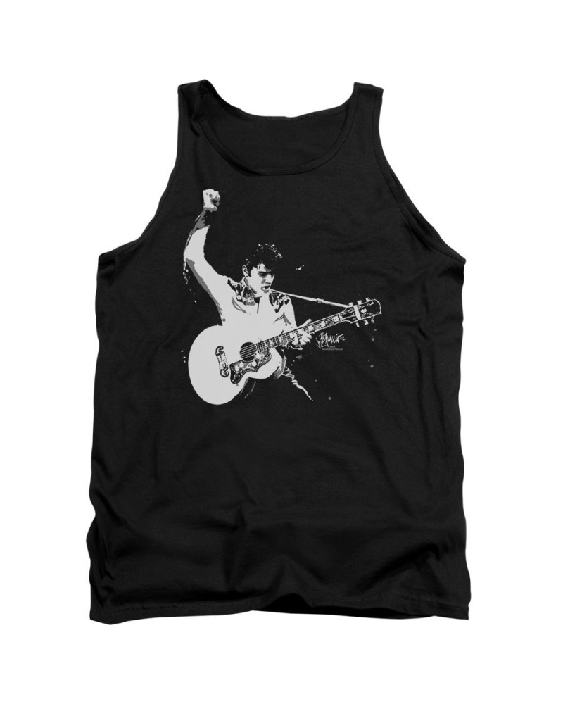 Elvis Presley Tank Top | BLACK&WHITE GUITARMAN Sleeveless Shirt $6.12 Shirts