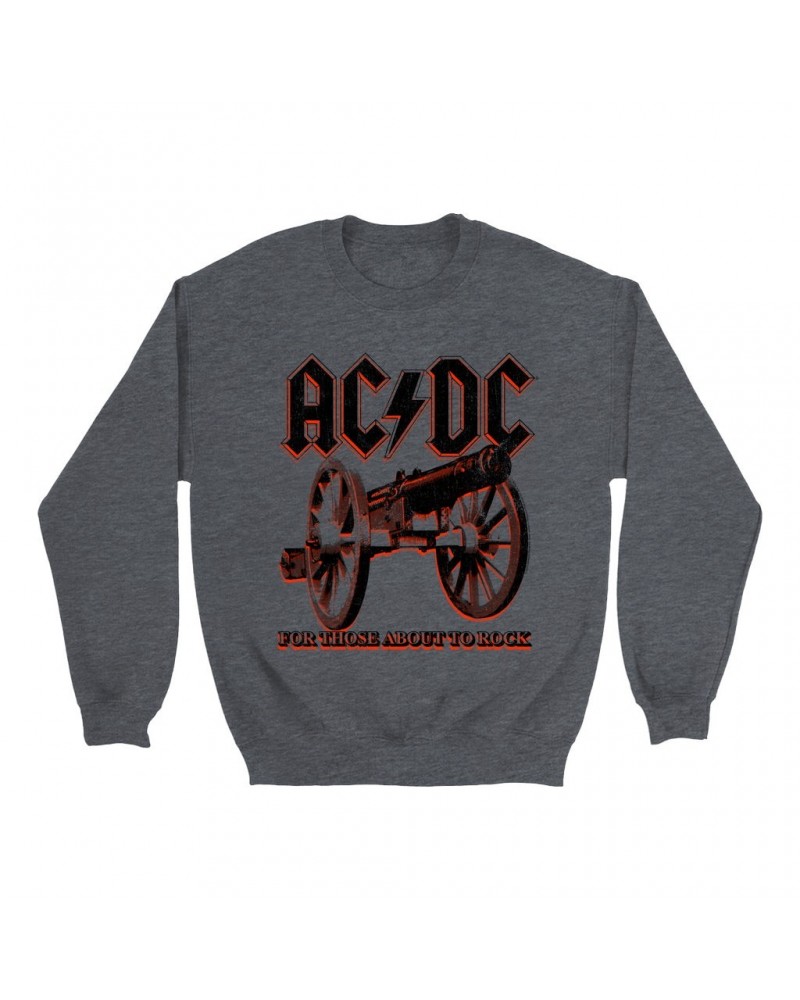 AC/DC Sweatshirt | Neon For Those About To Rock Cannon Sweatshirt $10.49 Sweatshirts