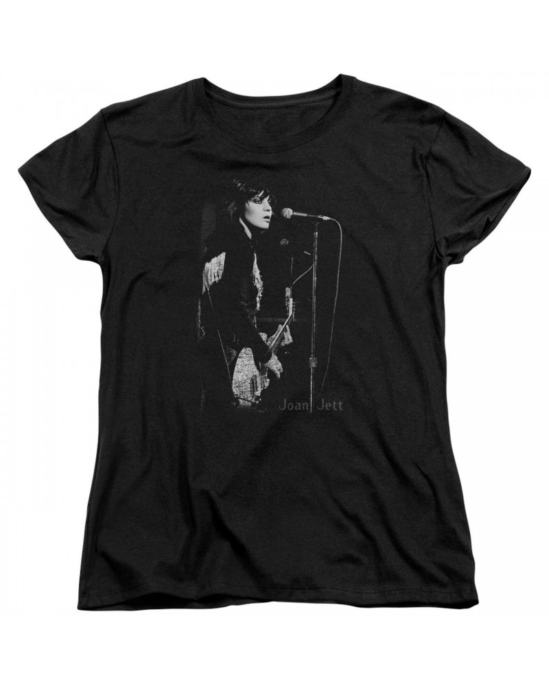 Joan Jett & the Blackhearts Women's Shirt | ON THE MIC Ladies Tee $9.40 Shirts