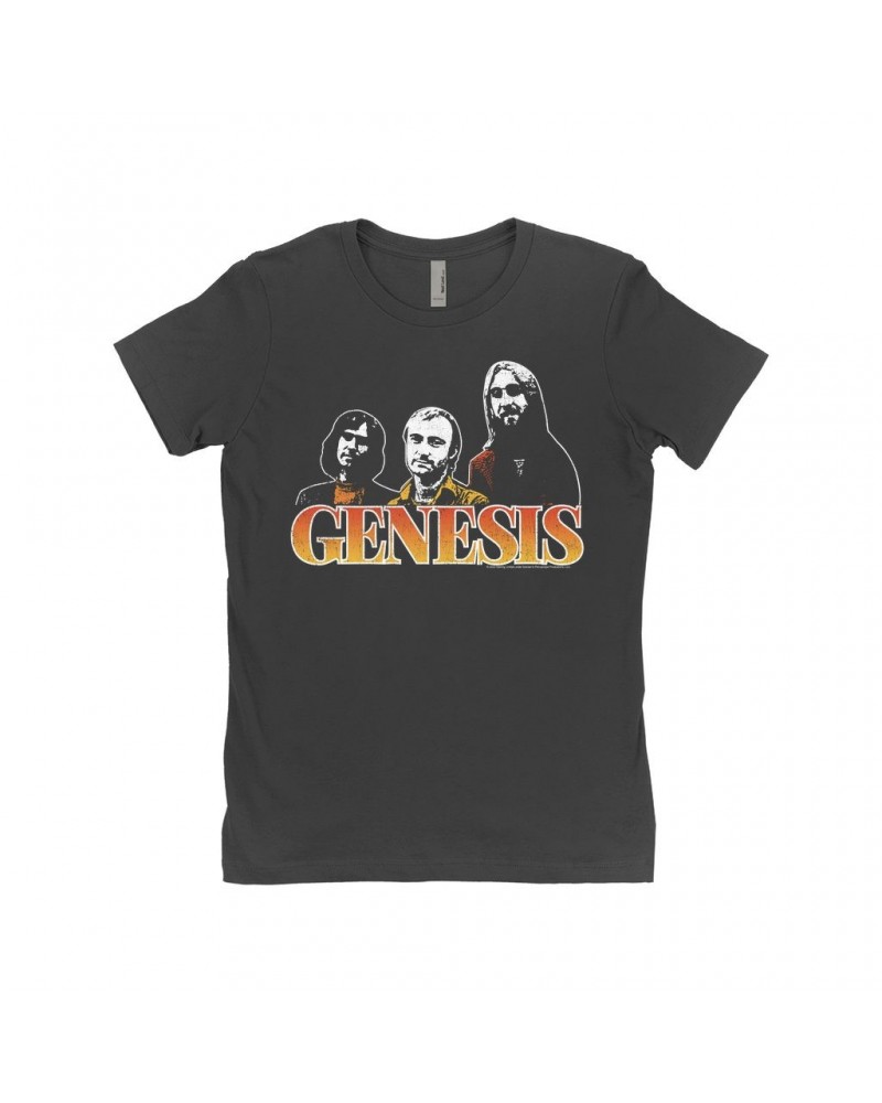 Genesis Ladies' Boyfriend T-Shirt | Retro Ombre Band Image Distressed Shirt $7.98 Shirts