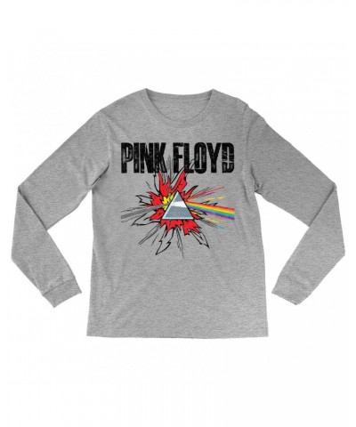 Pink Floyd Long Sleeve Shirt | Pop Art Prism Distressed Shirt $14.98 Shirts