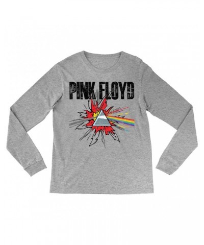 Pink Floyd Long Sleeve Shirt | Pop Art Prism Distressed Shirt $14.98 Shirts