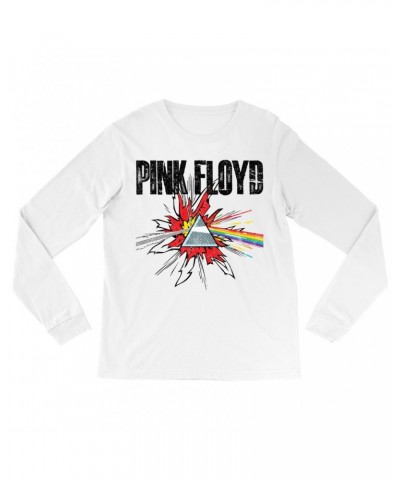 Pink Floyd Long Sleeve Shirt | Pop Art Prism Distressed Shirt $14.98 Shirts