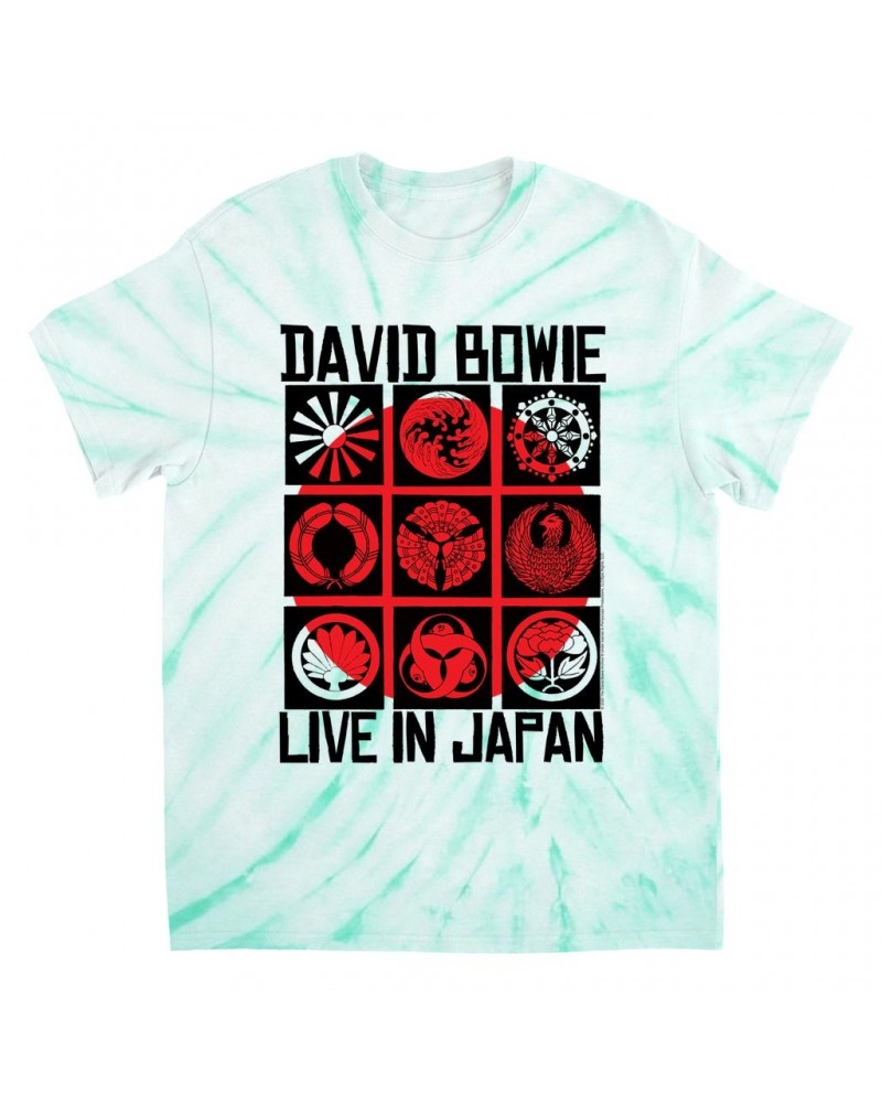 David Bowie T-Shirt | Live In Japan Concert Poster Tie Dye Shirt $9.70 Shirts