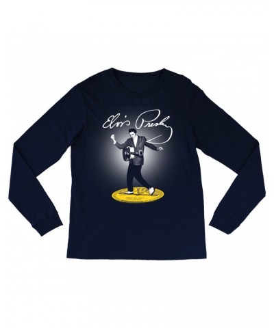 Elvis Presley Long Sleeve Shirt | Signature Stepping On Hits Shirt $13.48 Shirts