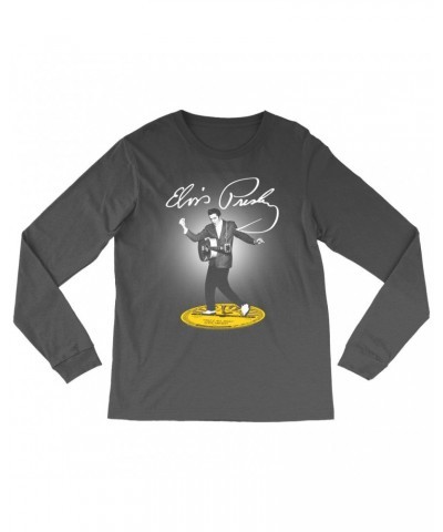 Elvis Presley Long Sleeve Shirt | Signature Stepping On Hits Shirt $13.48 Shirts