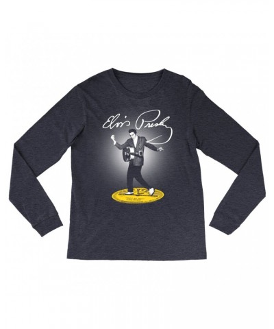 Elvis Presley Long Sleeve Shirt | Signature Stepping On Hits Shirt $13.48 Shirts