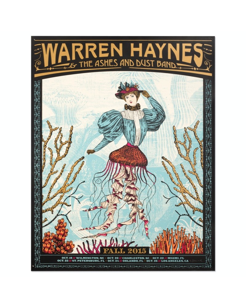 Warren Haynes Fall Tour 2015 Ocean Poster $15.00 Decor