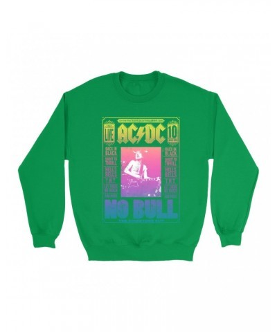 AC/DC Bright Colored Sweatshirt | Rainbow Ombre No Bull Cover Sweatshirt $12.93 Sweatshirts