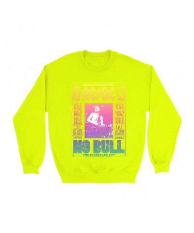 AC/DC Bright Colored Sweatshirt | Rainbow Ombre No Bull Cover Sweatshirt $12.93 Sweatshirts