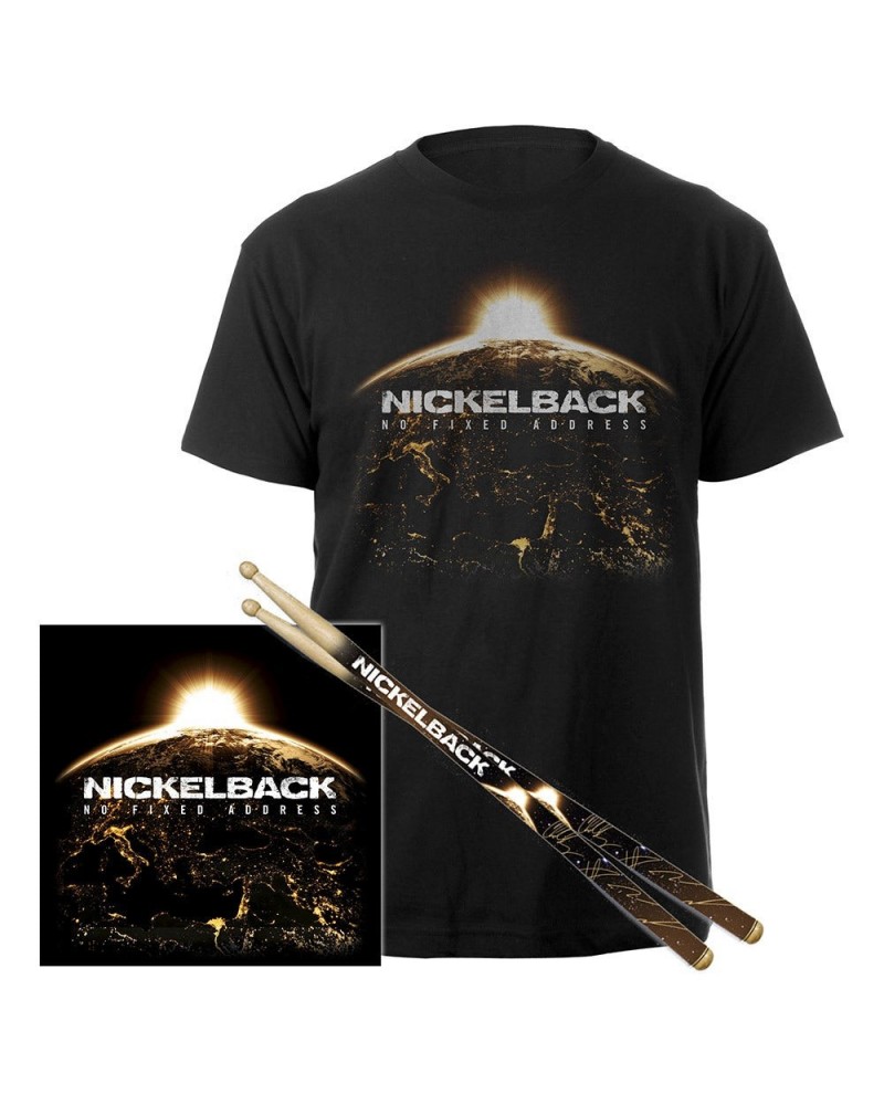 Nickelback No Fixed Address Tee + CD + Drum Sticks Bundle Exclusive $18.60 CD