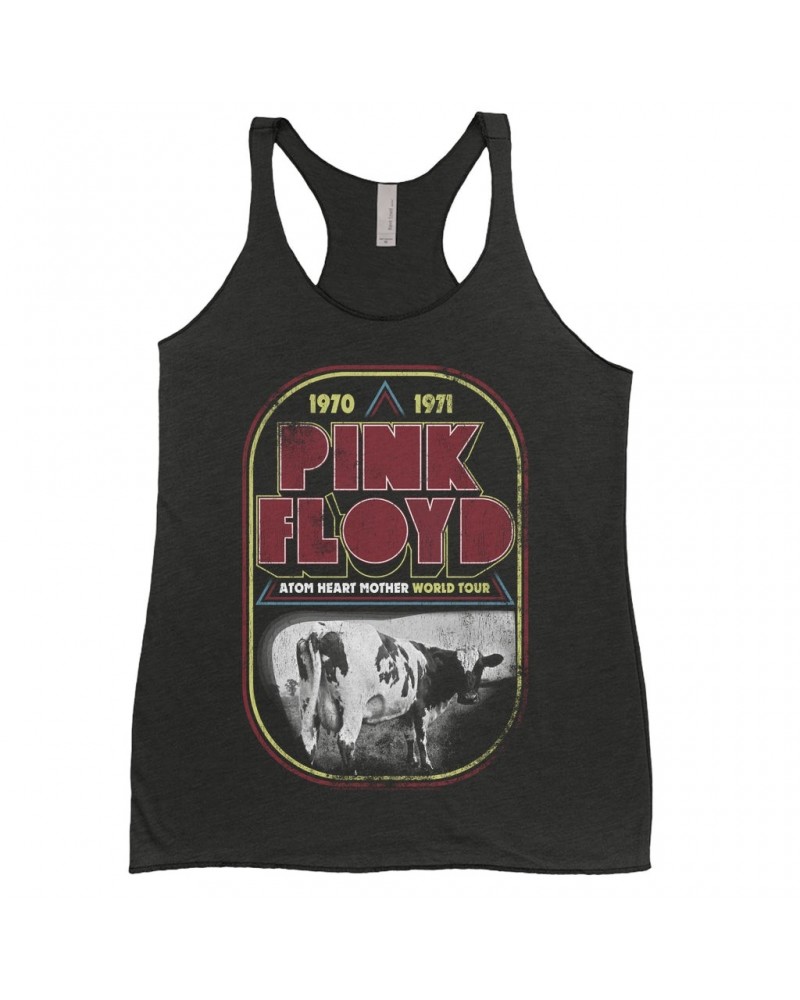 Pink Floyd Ladies' Tank Top | Atom Heart Mother World Tour Design Distressed Shirt $8.69 Shirts