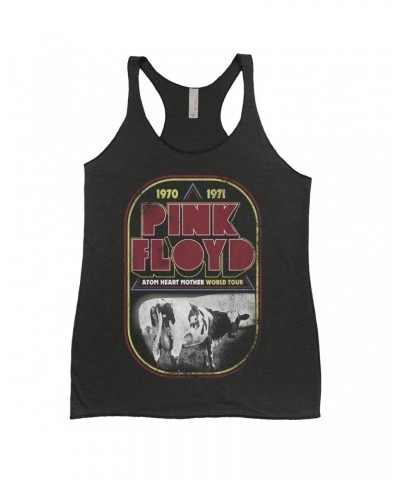 Pink Floyd Ladies' Tank Top | Atom Heart Mother World Tour Design Distressed Shirt $8.69 Shirts